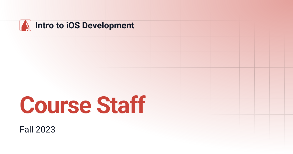 Course Staff | Intro to iOS Development
